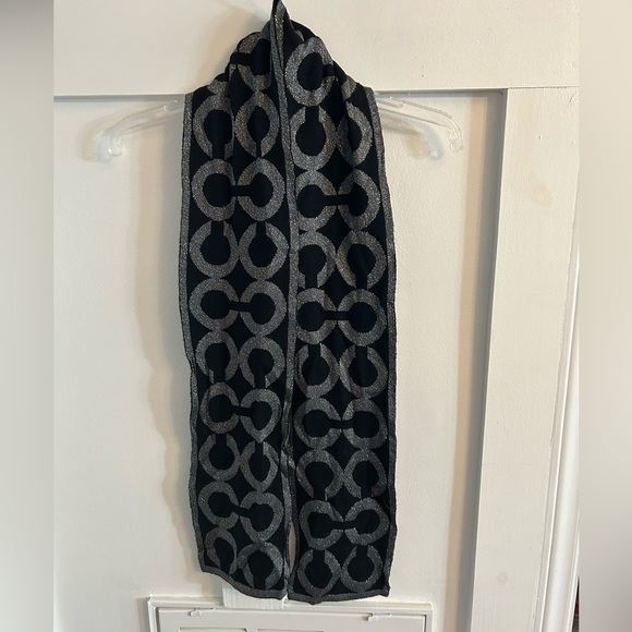 Coach Black and metallic silver scarf - Picture 1 of 3